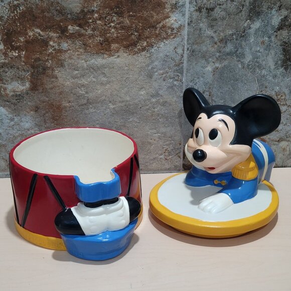 Mickey Mouse Cookie Jar Drum Walt Disney Productions S 869 - Picture 11 of 11